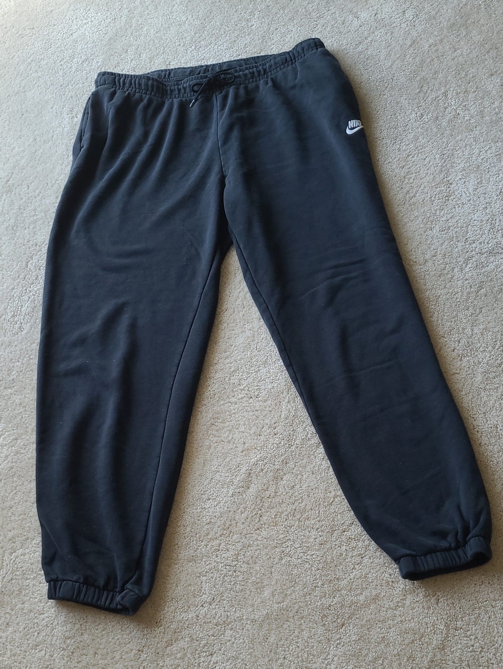 Nike Black Sweatpants with White Swoosh